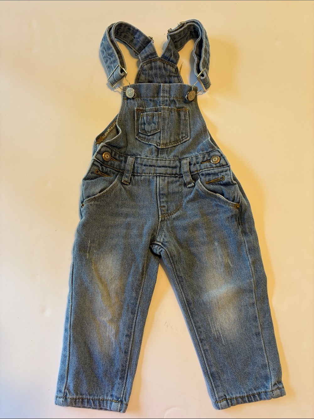 Classic Kids Denim Overalls in Light Blue